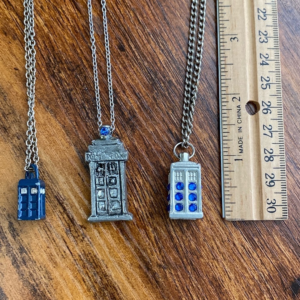 Dr Who Tardis pendants. Two available. Number 3 is SOLD